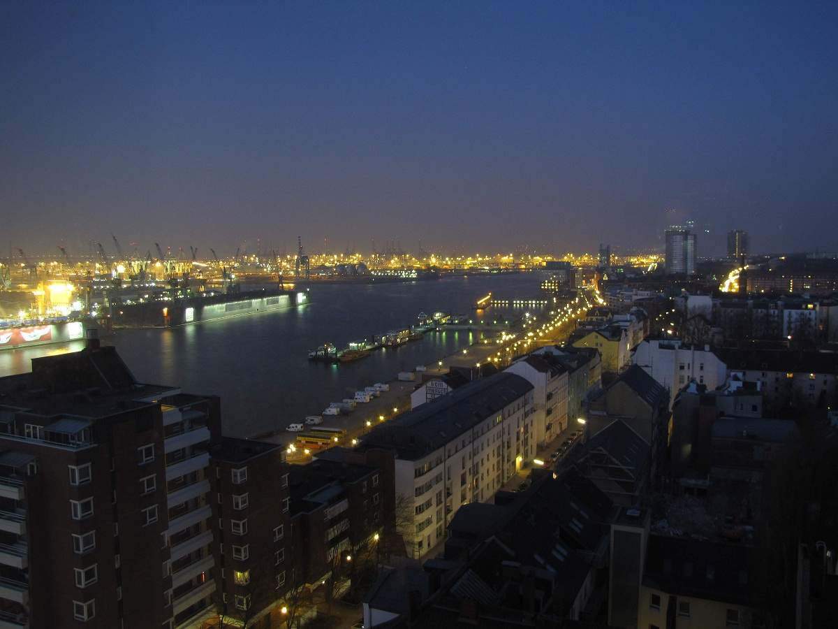 Hamburg, Hafen am fr�hen Morgen