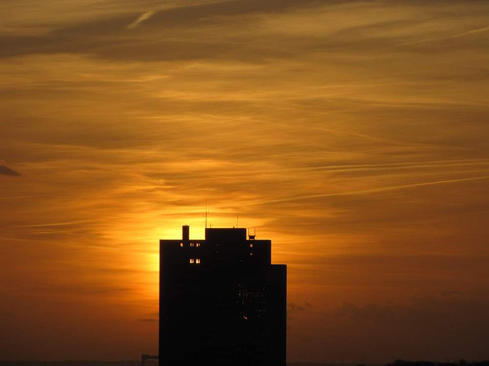 Hamburg - sonnenuntergang