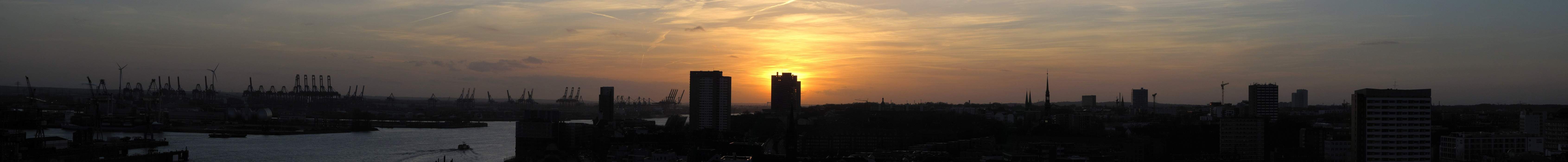 Panorama Sonnenuntergang