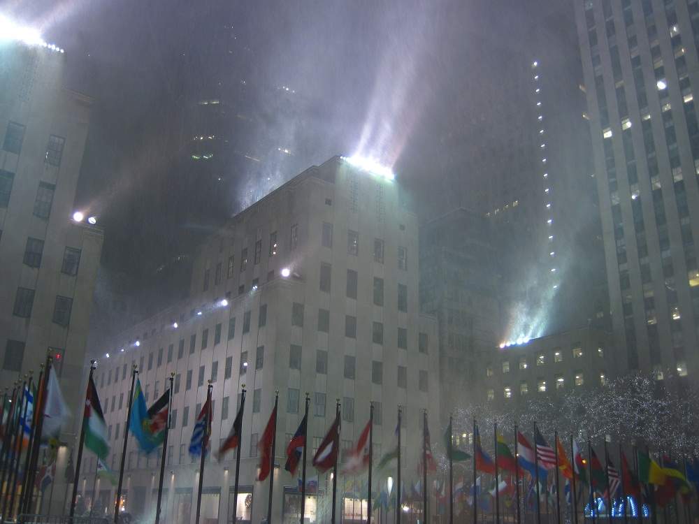 Rockefeler Center im Schnee