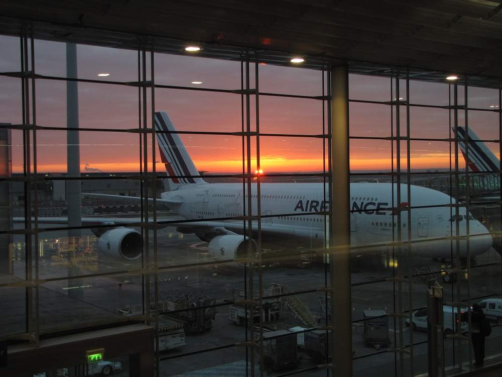 Morgenrot am CDG